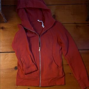 Lululemon rust orange Zip-Up Hoodie
